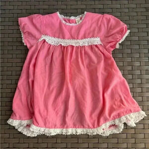 Matilda Jane Girls Sleepy Jean PJ Top Size 12 Pink/Lace White Brilliant Daydream